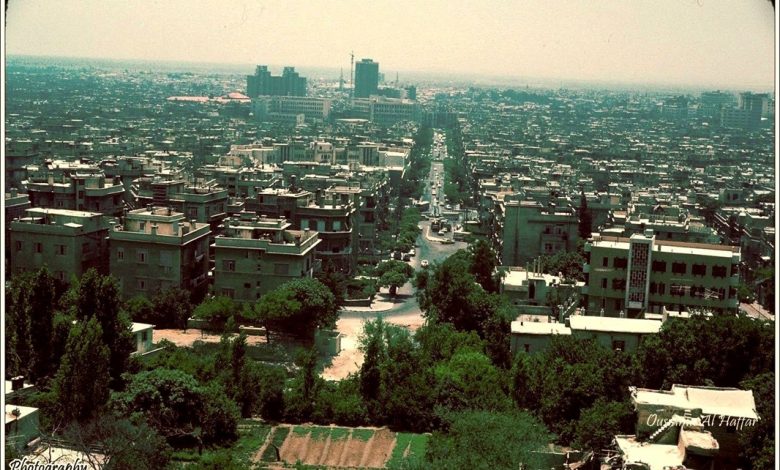 دمشق من مئذنة مسجد الشيخ محي الدين عام 1983