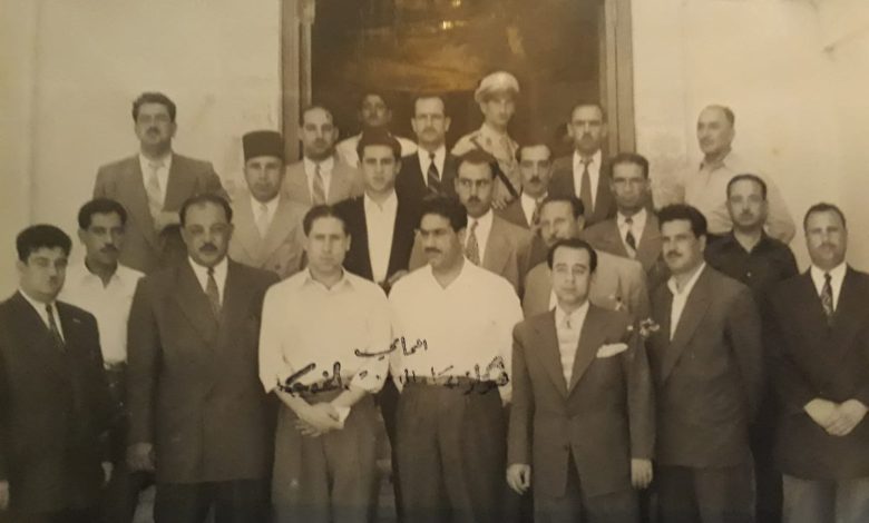 دمشق - رجال التحري والتعقيب أمام مدخل شعبة التحري عام 1955