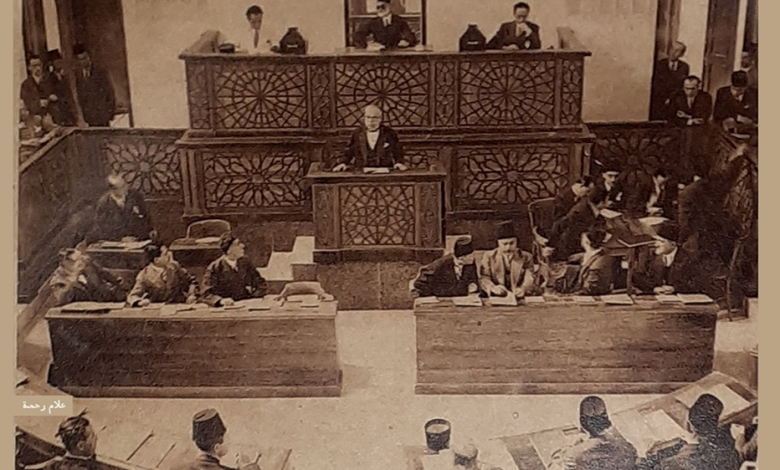شاكر الشعباني يلقي خطاباً في إفتتاح دورة جديدة للبرلمان السوري