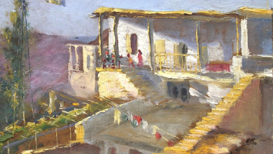 بلودان 1940 .. لوحة للفنان ميشيل كرشة (1)