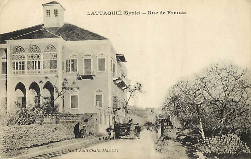 اللاذقية 1924 - قصر أسرة (سعادة) في شارع الأميركان ..