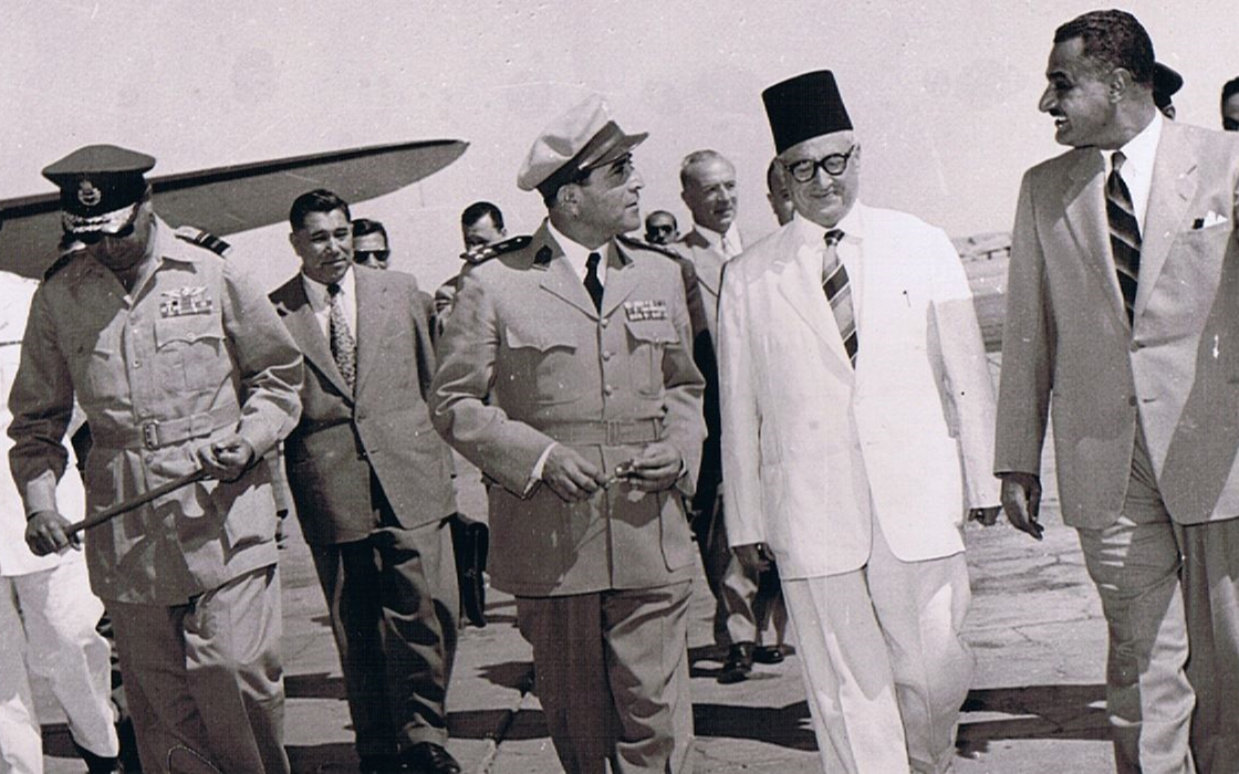 جمال عبد الناصر يستقبل سعيد الغزي في القاهرة 1954 (2)