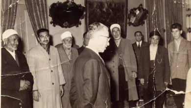 الرئيس ناظم القدسي يستقبل شيوخ عشائر كردية عام 1961