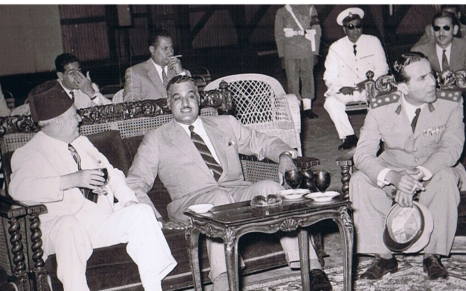 سعيد الغزي وجمال عبد الناصر في القاهرة 1954