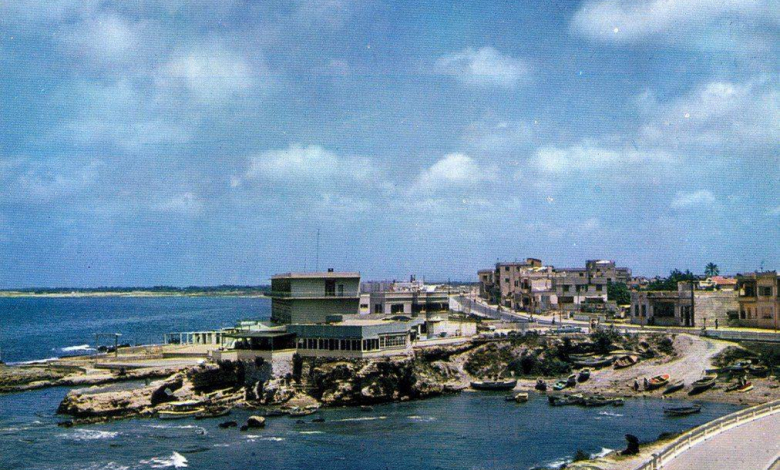 Latakia promenade on the western steep coast in the year 1962