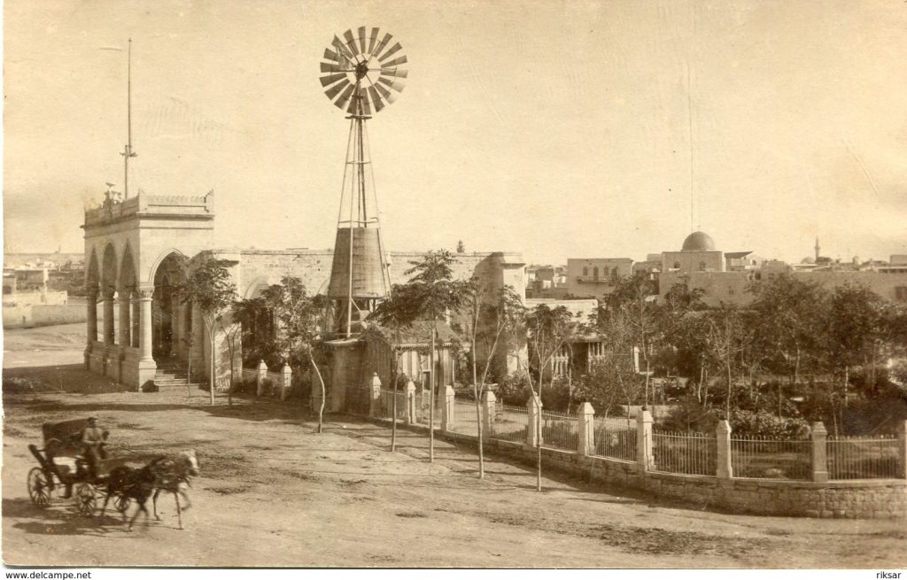 التاريخ السوري المعاصر - صور تاريخية ملونة- منطقة العزيزية في حلب عام 1920