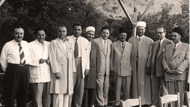 عمر بهاء الدين الأميري ومصطفى السباعي وآخرون عام 1960