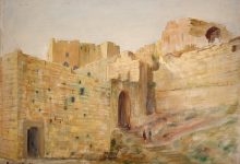 “قلعة الحصن” لوحة للفنان  ميشيل كرشة (6)
