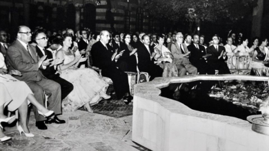 الرئيس شكري القوتلي في عرض فرقة فيينا السيمفونية عام 1956