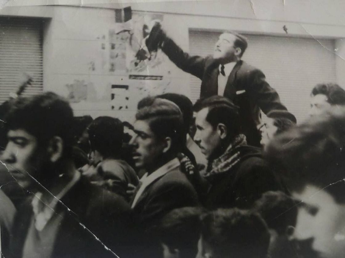 مظاهرة لرفع الأجور وساعات العمل في اللاذقية في خمسينيات القرن العشرين