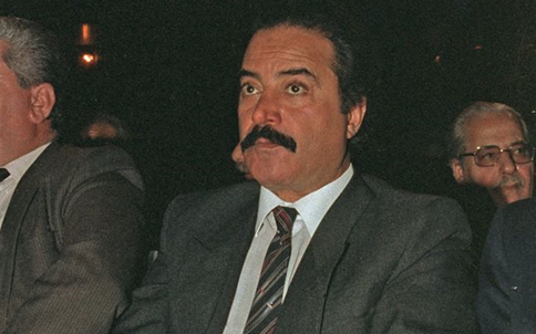 يوسف شعبان في افتتاح مهرجان دمشق السينمائي السادس عام 1989