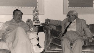 عمر بهاء الدين الأميري مع د.حسن ظاظا  في الرياض 1985