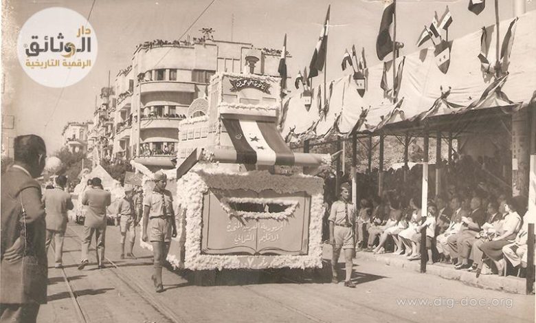 التاريخ السوري المعاصر - مهرجان القطن بحلب 1960م في ساحة سعد الله الجابري 