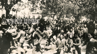 دمشق 1939 - الشرطة تفرق مظاهرة خرجت احتجاجاً على قانون الأحوال الشخصية