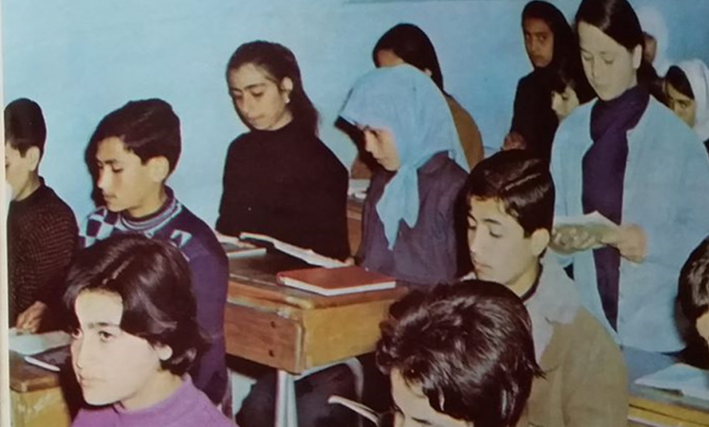 الرقة 1972- مدرسة عبد الناصر في الطبقة