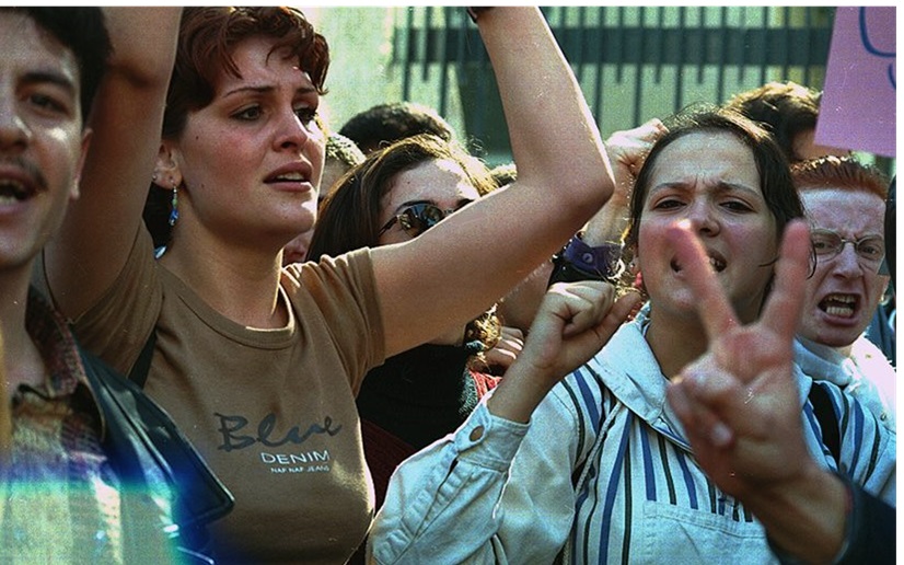 دمشق 1999- مظاهرة تضامنية مع العراق (3)