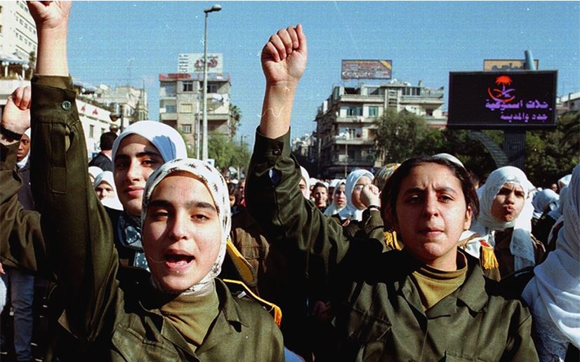 دمشق 1999- مظاهرة تضامنية مع العراق (2)