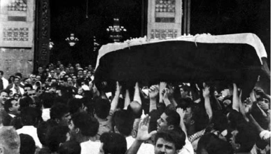 دمشق 1967 - تشييع شكري القوتلي في المسجد الأموي