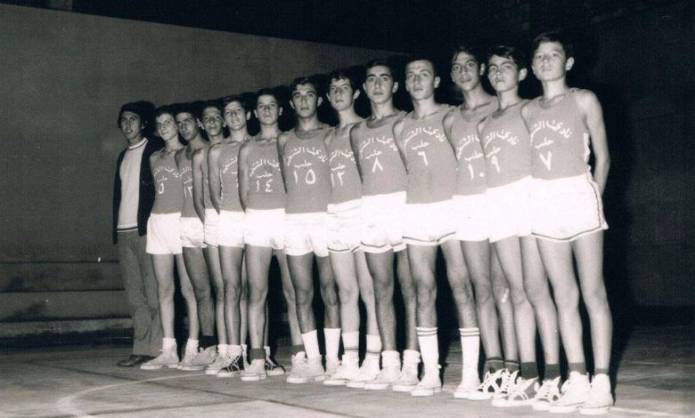 فريق أشبال نادي الشبيبة الرياضية (الجلاء) بكرة السلة عام 1970