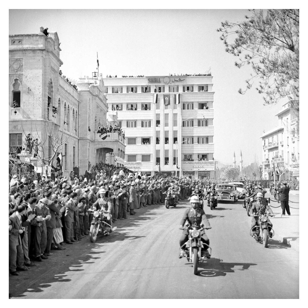 التاريخ السوري المعاصر - دمشق- شارع النصر 1958- زيارة جمال عبد الناصر عقب إعلان الوحدة (1)