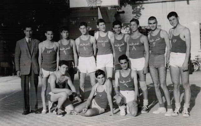  فريق ناشي نادي الغوطة بكرة السلة عام 1962