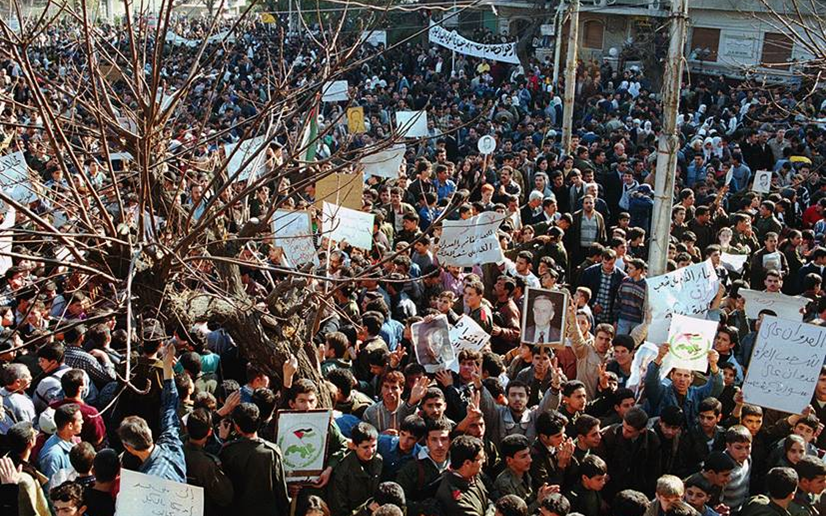 دمشق 1999- مظاهرة تضامنية مع العراق (1)