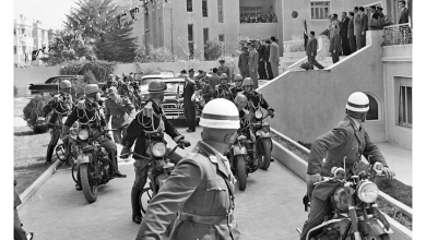 دمشق 1958- وصول  جمال عبد الناصر إلى قصر الضيافة بعيد إعلان الوحدة