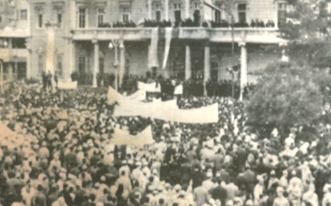 دمشق 1966- مظاهرات تطالب بتنحي ملك الاردن