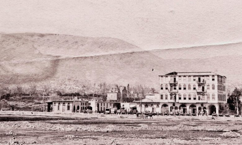 دمشق - شارع بيروت وقبة المدرسة الفروخشاهية 1922