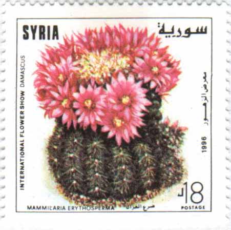التاريخ السوري المعاصر - طوابع سورية 1996-  معرض الزهور الدولي