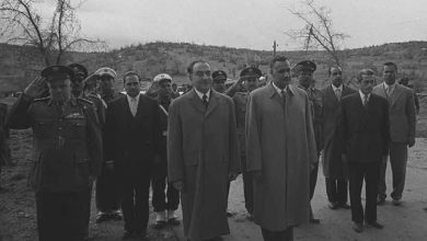 جمال عبد الناصر وفؤاد شهاب عند الحدود السورية - اللبنانية 1959