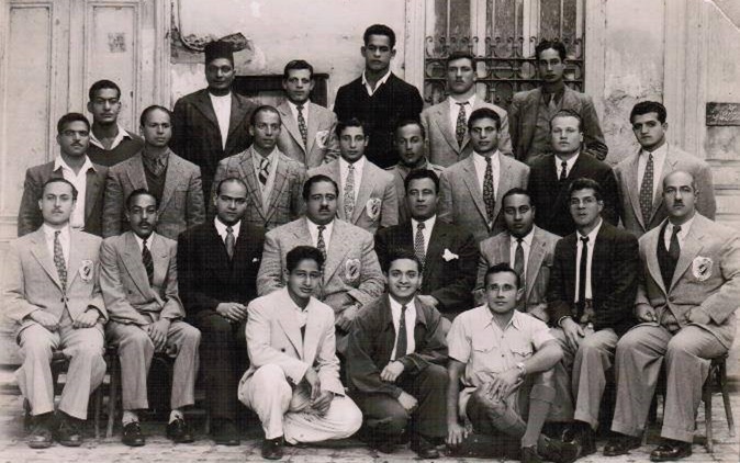 منتخب سورية بالمصارعة الرومانية في زيارته لمصر عام 1944