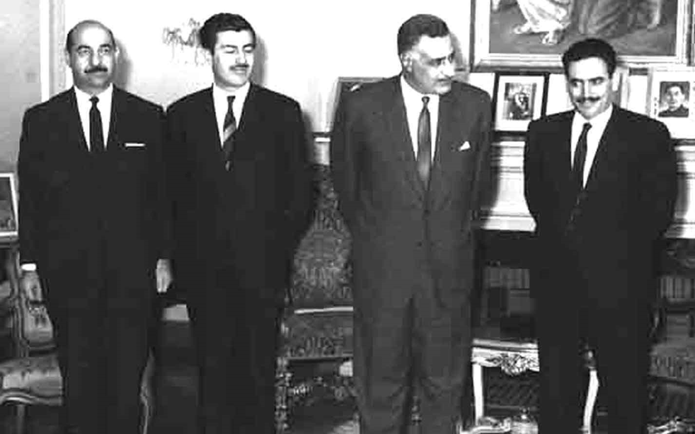 جمال عبد الناصر يستقبل إبراهيم ماخوس - حزيران 1966 (1)