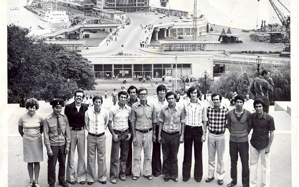 منتخب سورية العسكري بكرة السلة في أوديسا عام 1974