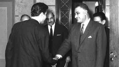 جمال عبد الناصر يستقبل إبراهيم ماخوس - حزيران 1966 (5)