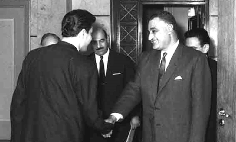 جمال عبد الناصر يستقبل إبراهيم ماخوس - حزيران 1966 (5)