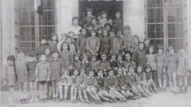 طلاب في مدرسة الغسانية بحمص عام 1973