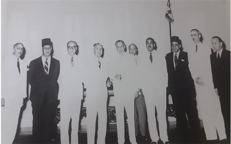 بيروت 1955- حسن جبارة في أحد اجتماعات مجلس المصالح المشتركة