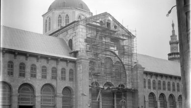 دمشق 1964- المسجد الأموي أثناء الترميم