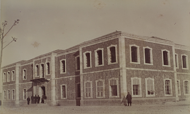 من الأرشيف العثماني 1886 - المخططات المعمارية لدار الحكومة (السرايا الجديدة) بمدينة حمص