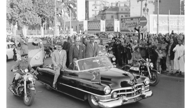 القاهرة 1958 - جمال عبد الناصر وشكري القوتلي عند توقيع ميثاق الوحدة (12) 