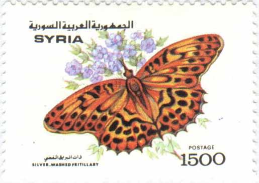 التاريخ السوري المعاصر - طوابع سورية 1993 - الفراشات