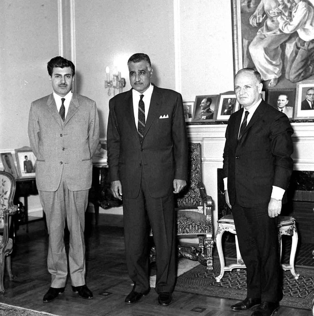 جمال عبد الناصر يستقبل إبراهيم ماخوس في آذار 1968 | التاريخ السوري المعاصر