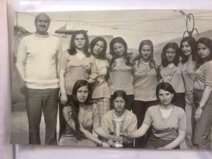 التاريخ السوري المعاصر - فريق منتخب حمص بالكرة الطائرة للآنسات عام 1973