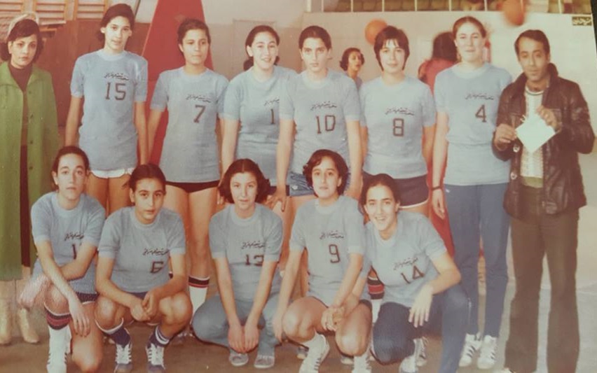 منتخب مدارس دمشق بكرة السلة للآنسات عام 1980