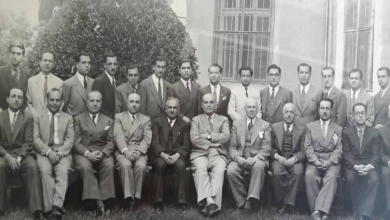 أعضاء الهيئة التدريسية في كلية الطب بجامعة دمشق عام 1945