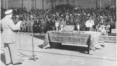 التاريخ السوري المعاصر - توفيق نظام الدين يلقي كلمة في حفل تخريج ضباط القوى الجوية 1956م (1)