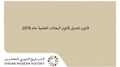 التاريخ السوري المعاصر - قانون تعديل قانون البعثات العلمية عام 1976