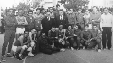 منتخب جامعتي دمشق وحلب بكرة السلة عام 1964