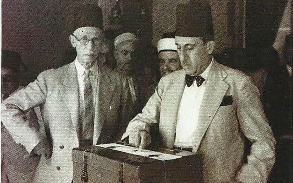 شكري القوتلي في انتخابات عام 1947